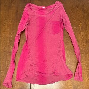 lululemon athletica Fuchsia Long Sleeve Tee
